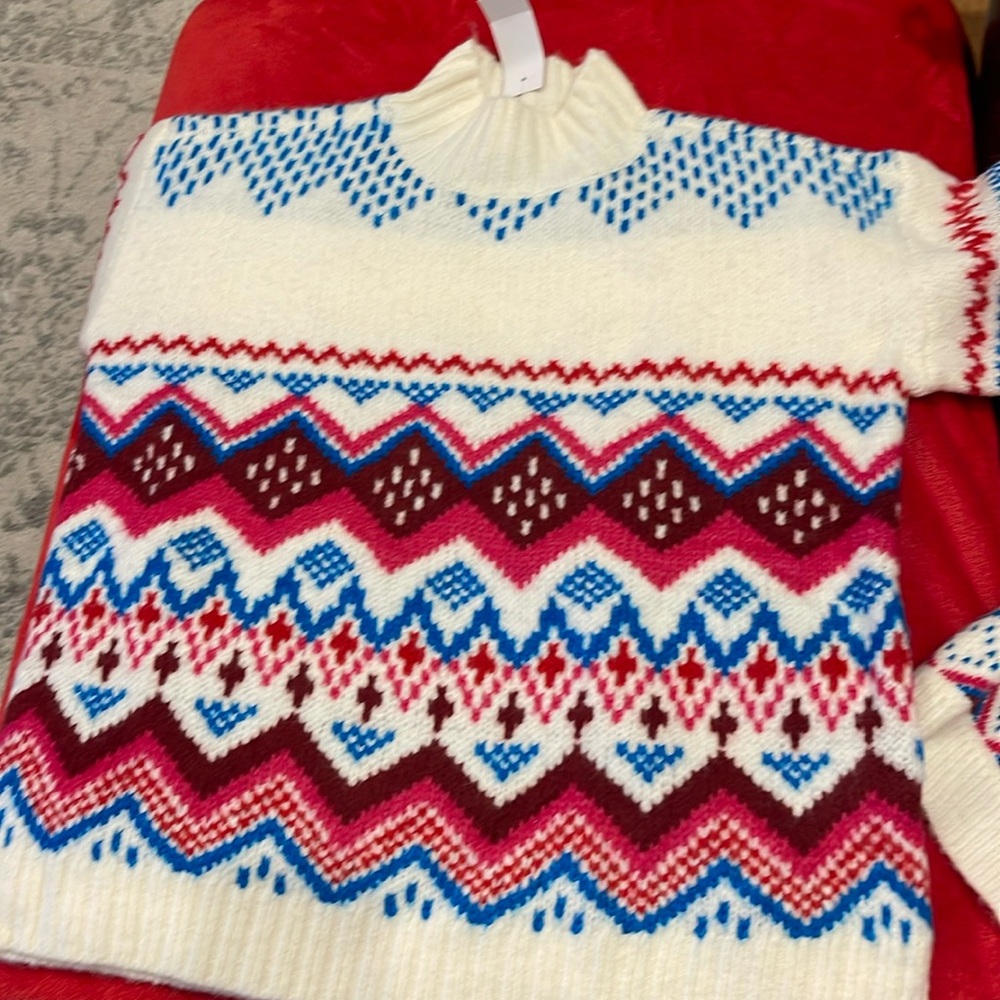 Loft small winter sweater with matching dog sweater in XL -brand new with tags!